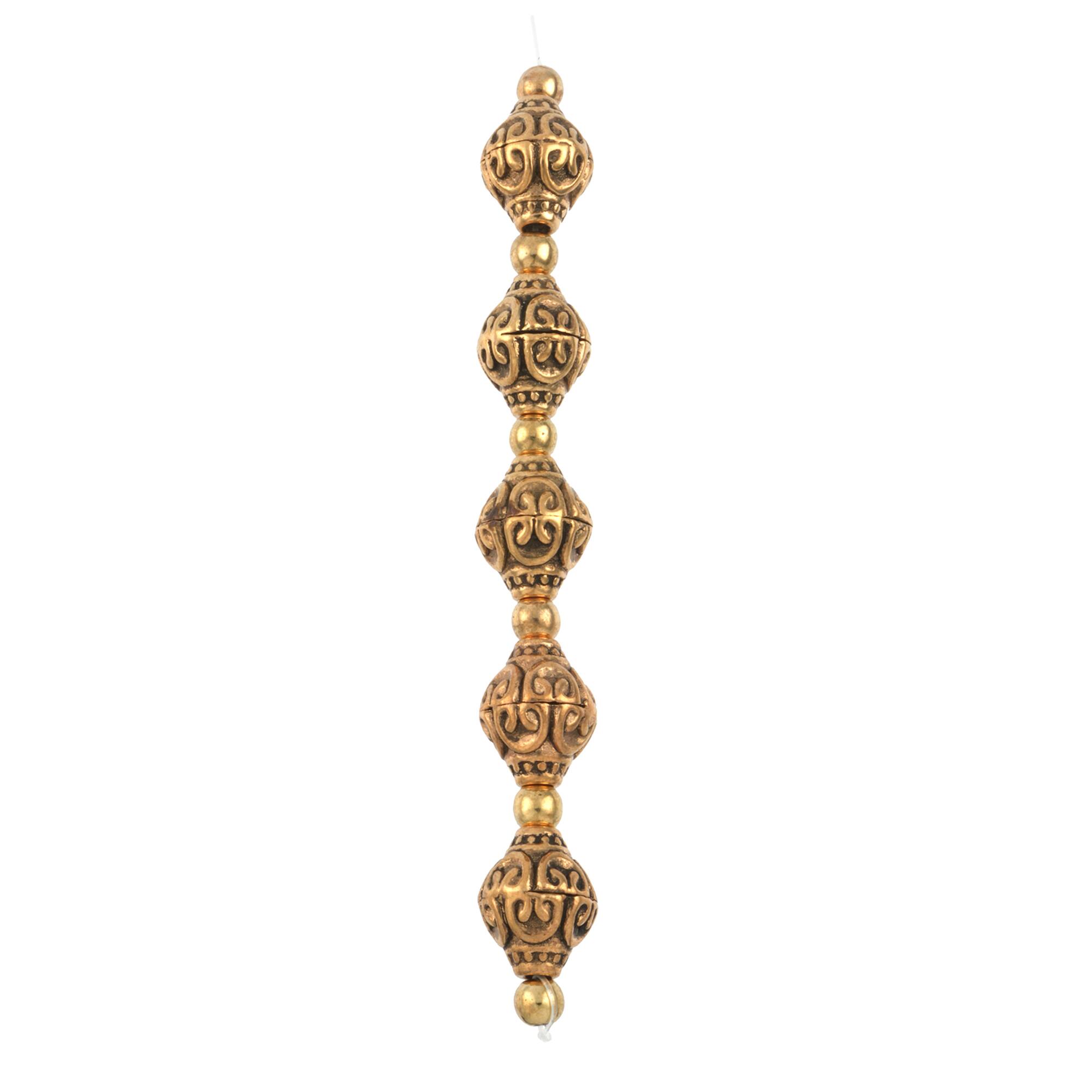 Antique Gold Metal Bicone Beads by Bead Landing™